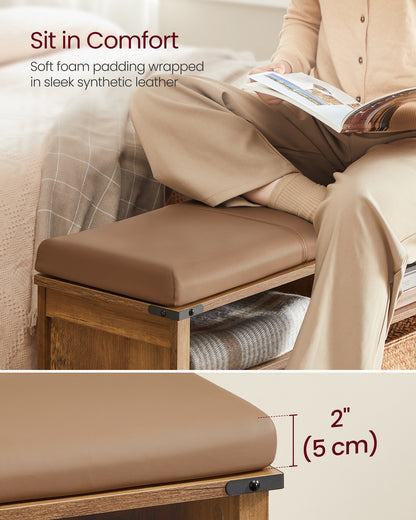 Shoe Storage Bench with Removable Cushion - image 3