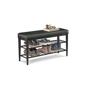 EKHO Collection - Shoe Bench with Metal Shelves