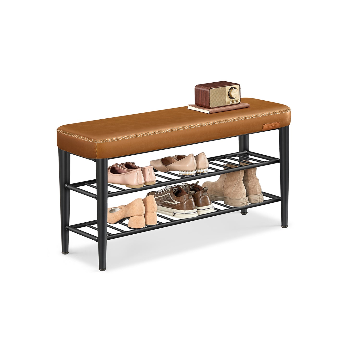 EKHO Collection - Shoe Bench with Metal Shelves - HWLEXTRA 