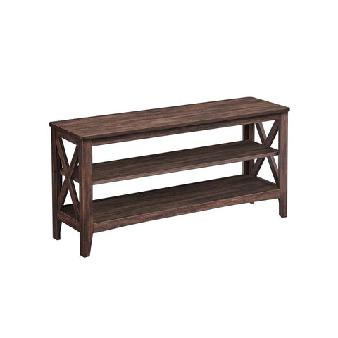 2-Tier Entryway Storage Bench, Holds up to 600 lb