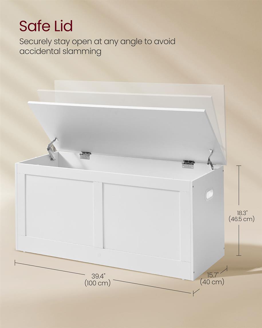 Storage Chest with 2 Safety Hinges - HWLEXTRA 