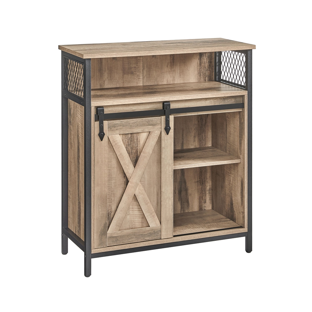 Buffet Cabinet with Open Compartment, Sliding Barn Door - image 1