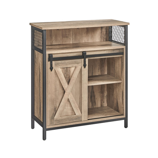 Buffet Cabinet with Open Compartment, Sliding Barn Door - image 1