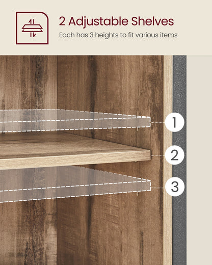 Buffet Cabinet with Open Compartment, Sliding Barn Door - image 9
