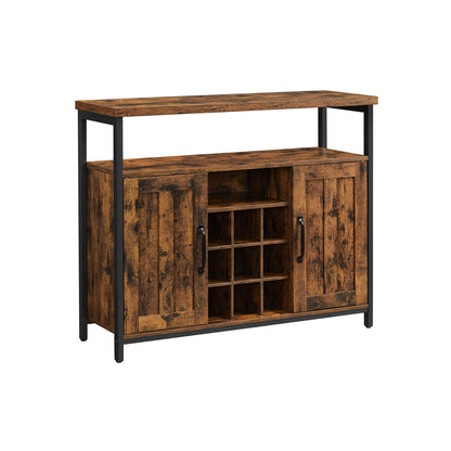 Storage Cabinet Rustic Brown and Black - image 2