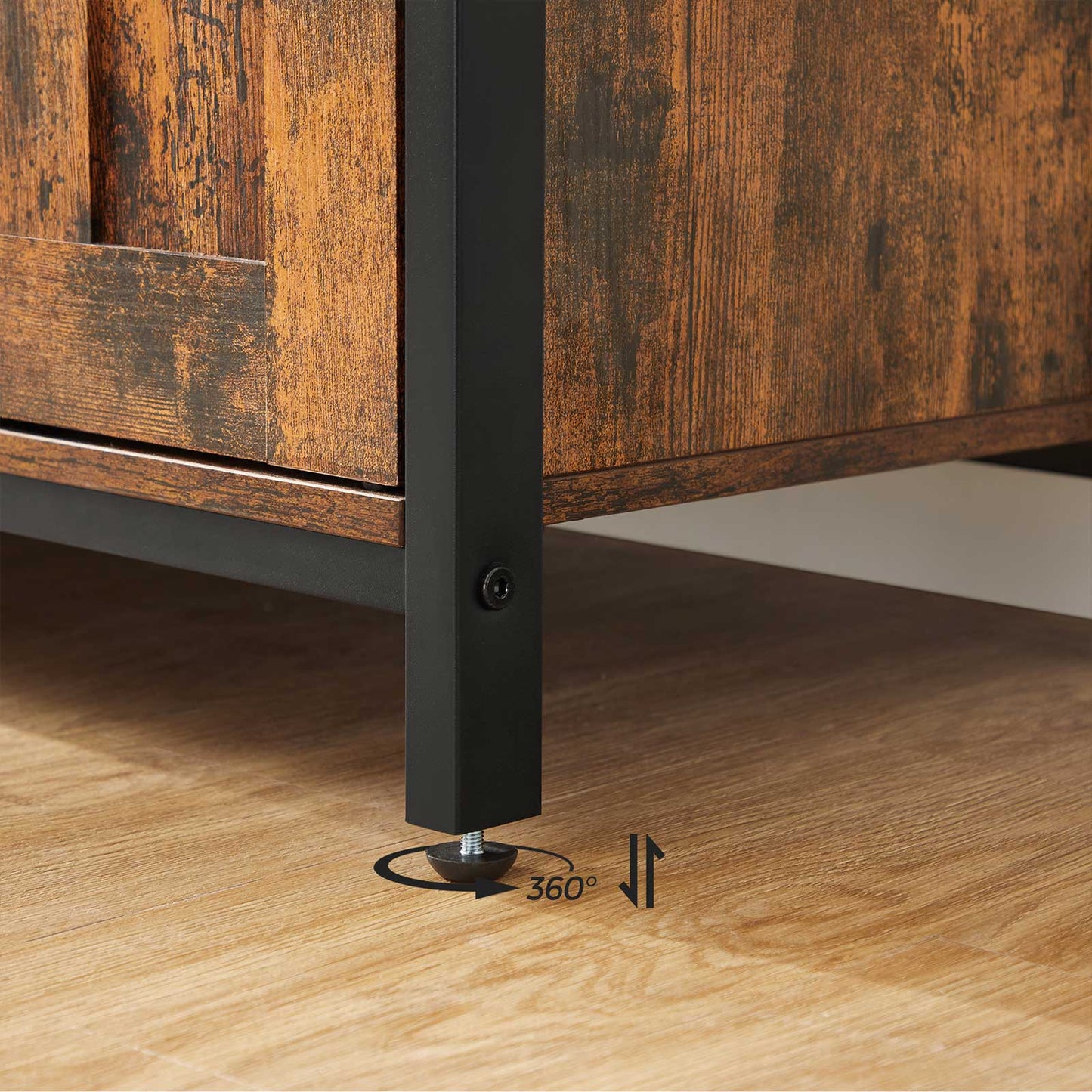 Storage Cabinet Rustic Brown and Black - image 6