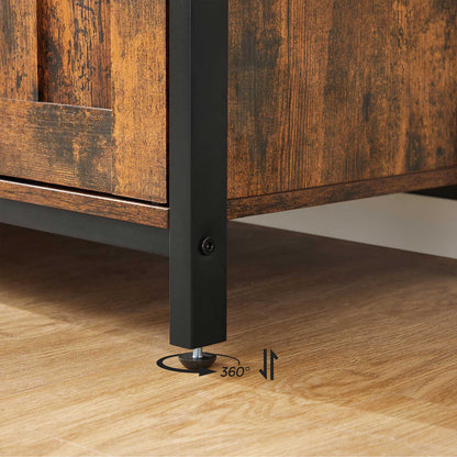 Storage Cabinet Rustic Brown and Black - image 6