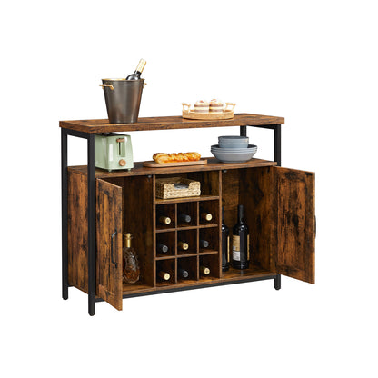 Storage Cabinet Rustic Brown and Black - image 7