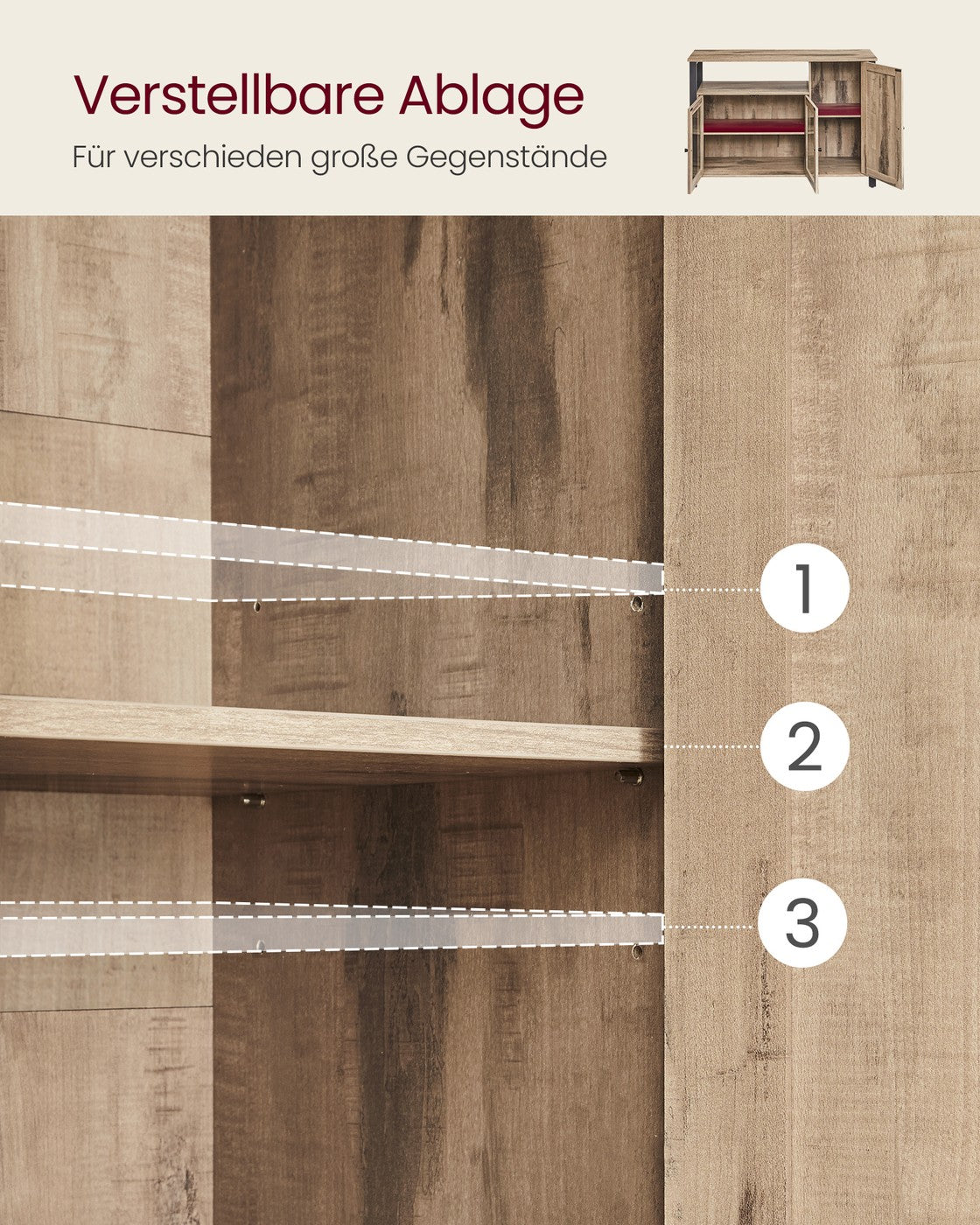 Sideboard for Dining Room with 3 Doors