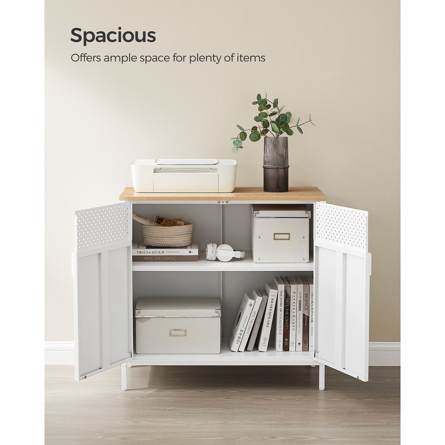 Storage Sideboard, Buffet Table with Adjustable Shelves