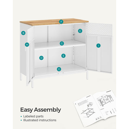Storage Sideboard, Buffet Table with Adjustable Shelves