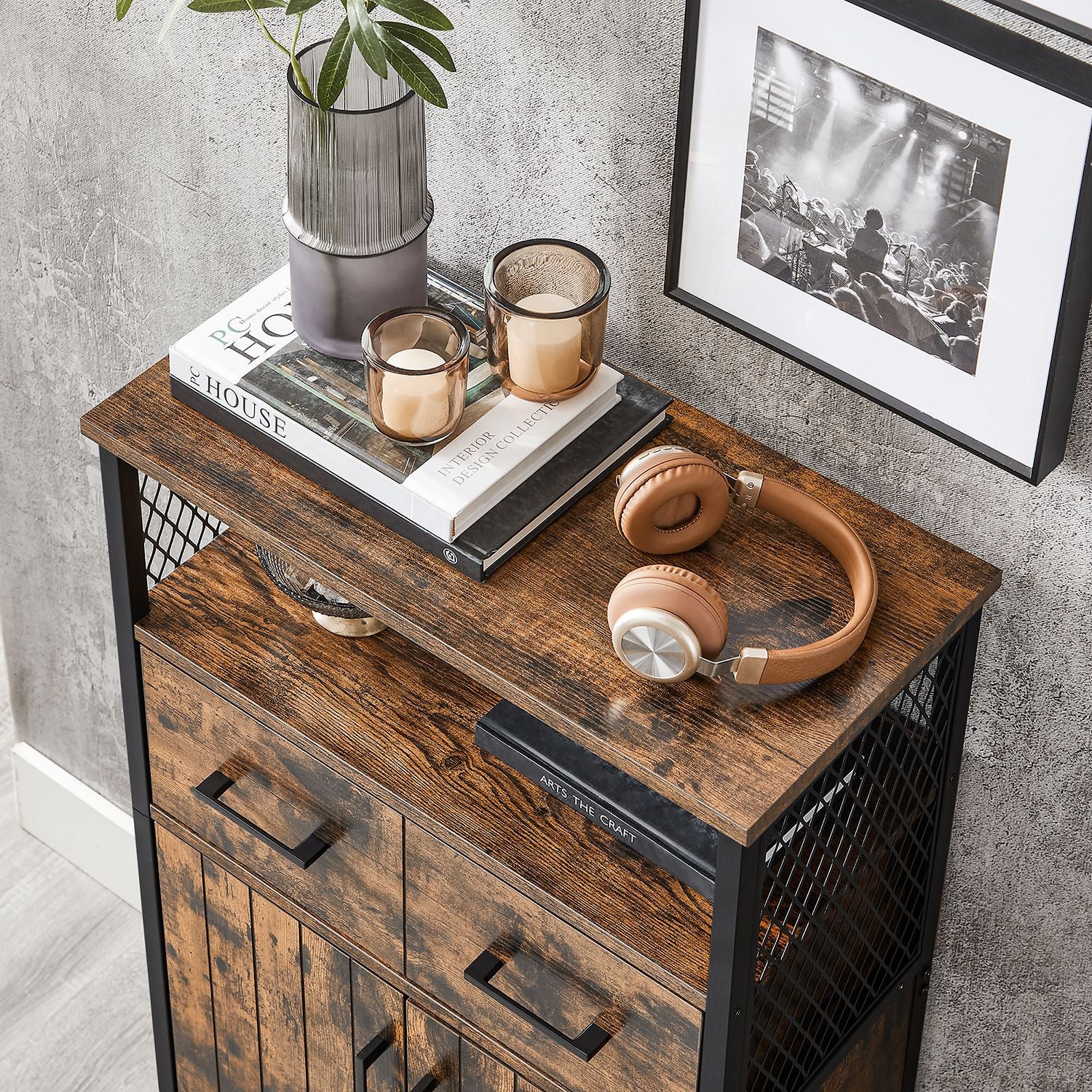 Multipurpose Sideboard with Drawer and Adjustable Shelf - image 2