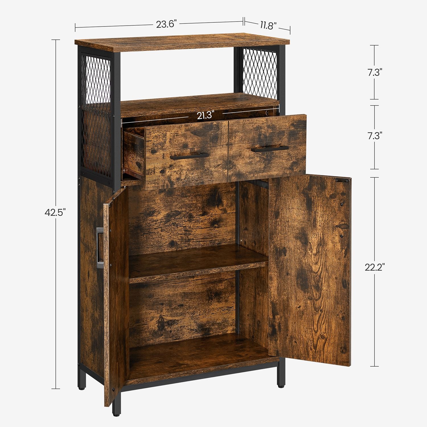 Multipurpose Sideboard with Drawer and Adjustable Shelf - image 7