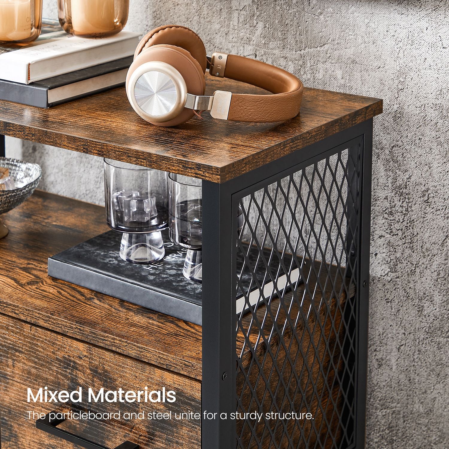 Multipurpose Sideboard with Drawer and Adjustable Shelf - image 8
