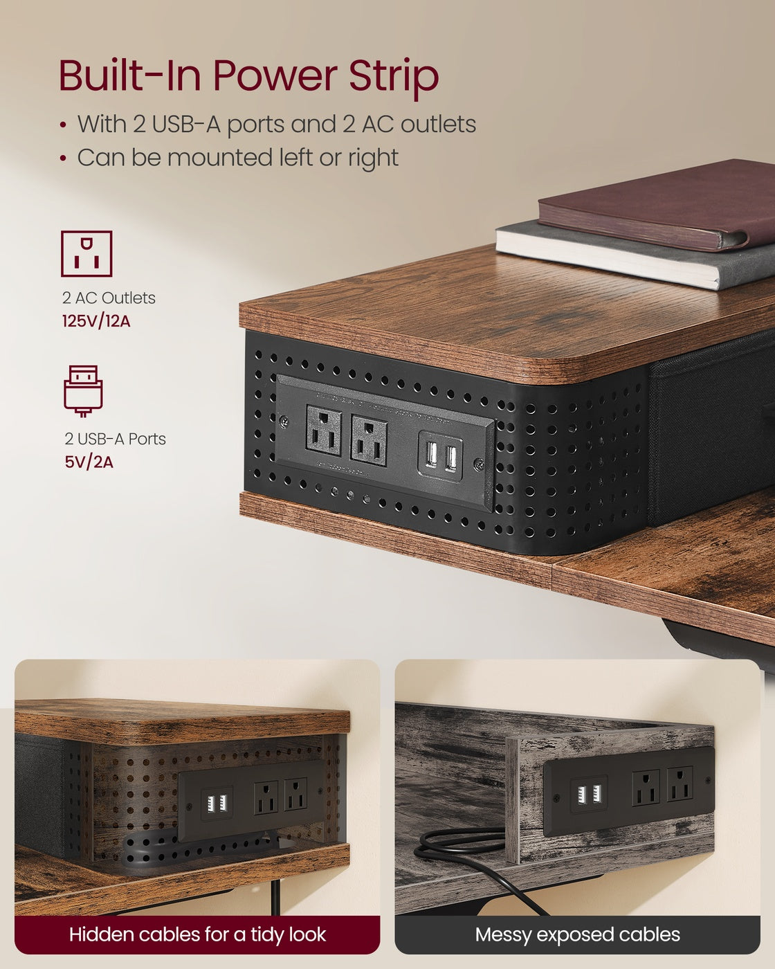 Electric Standing Desk with Drawers