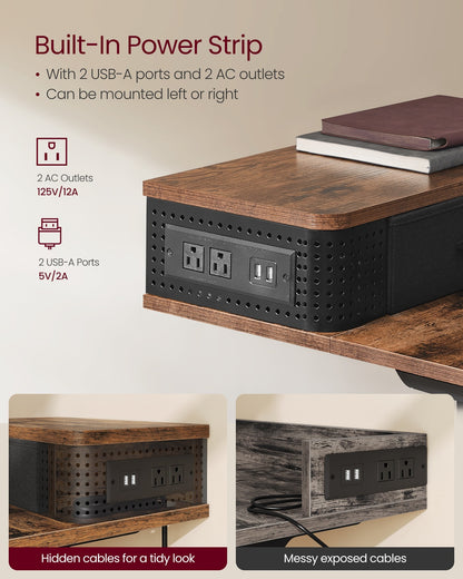 Electric Standing Desk with Drawers