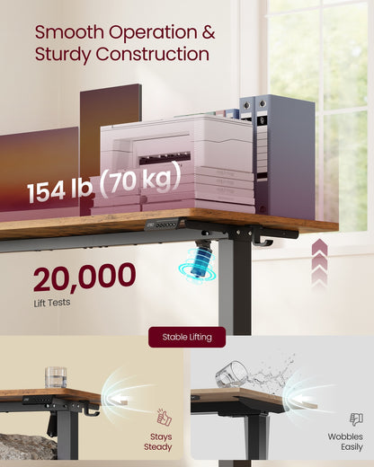 Electric Standing Desk, Height Adjustable Desk, Sedentary Reminder - image 11