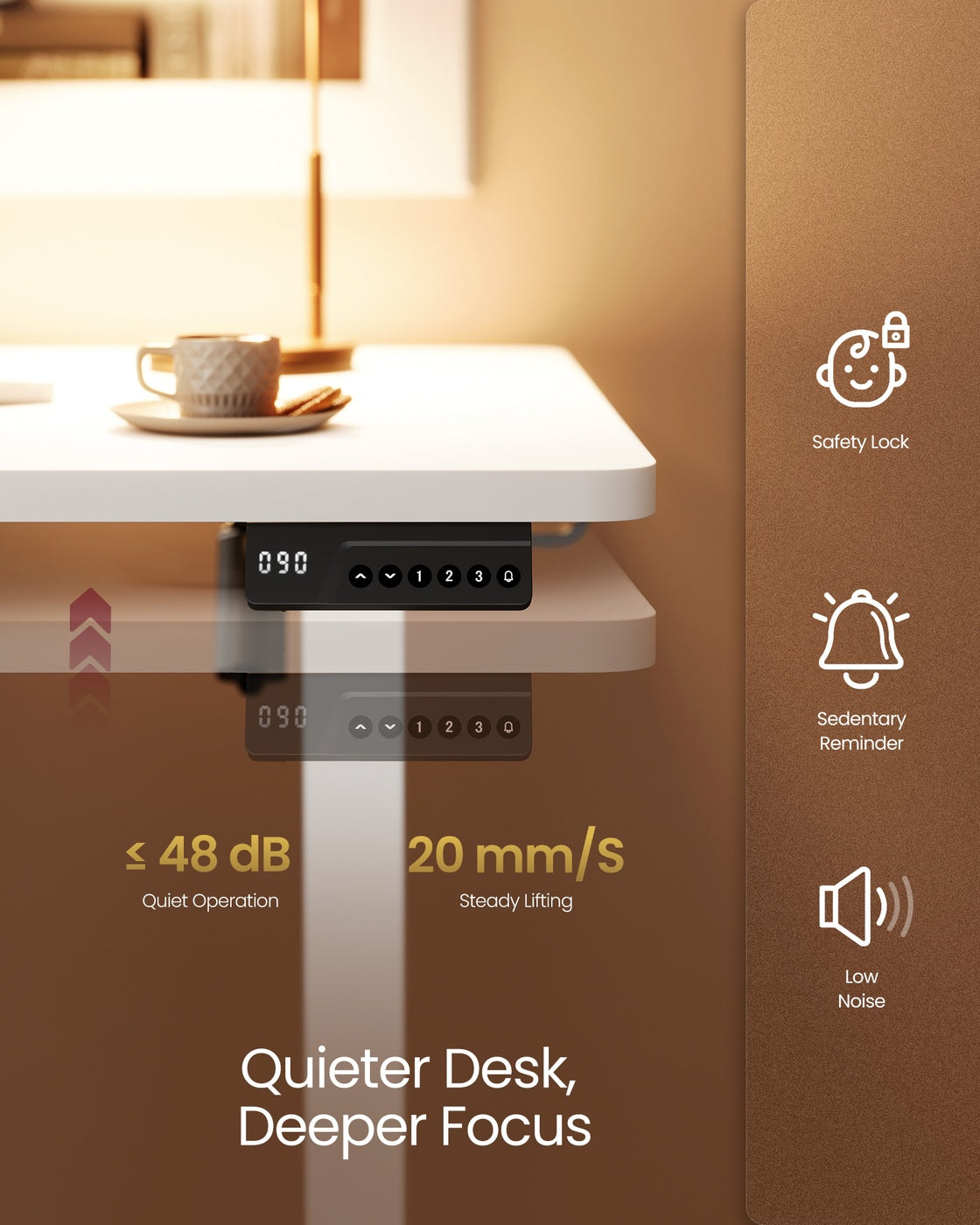 Electric Standing Desk, Height Adjustable Desk, Sedentary Reminder - image 19