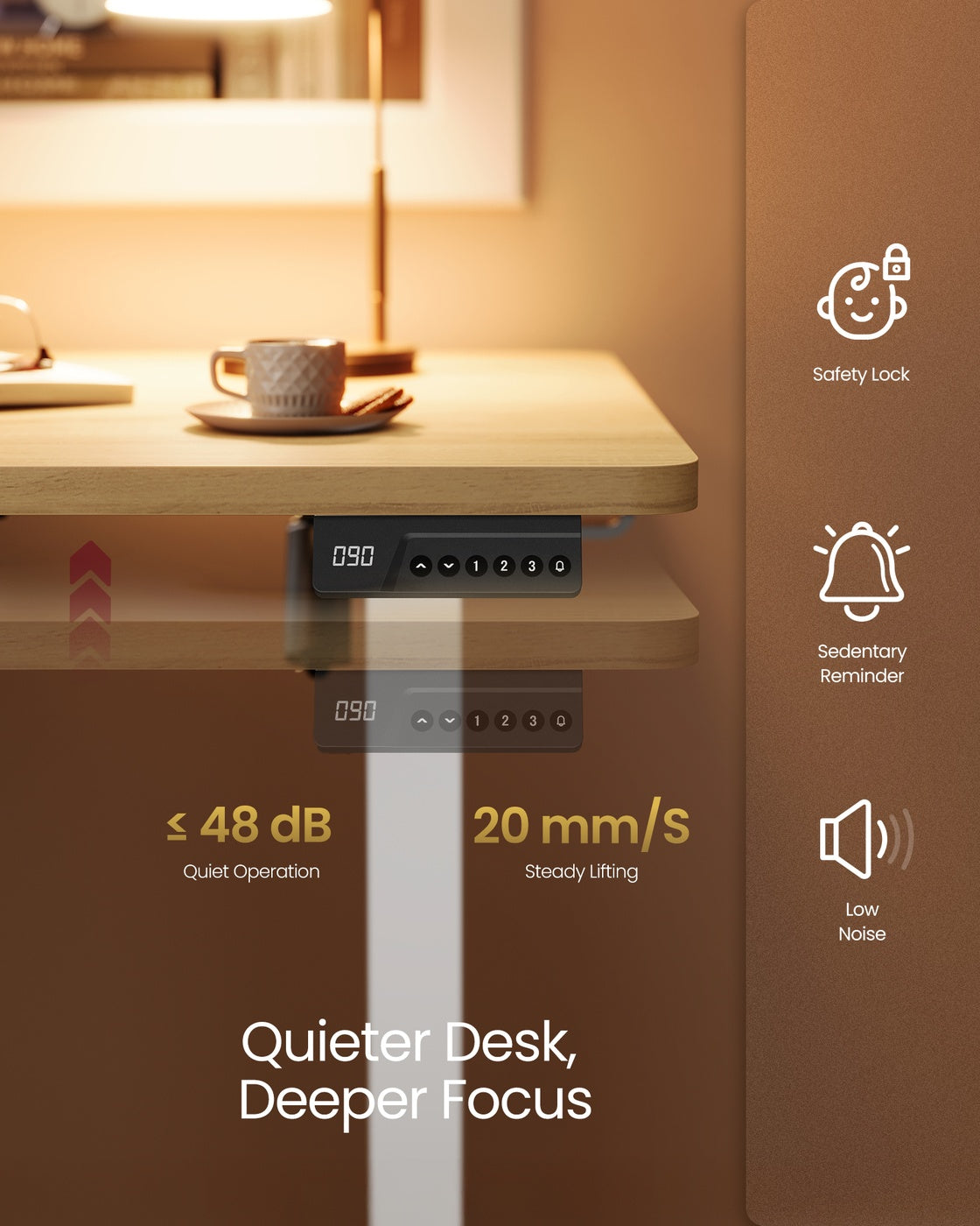 Electric Standing Desk, Height Adjustable Desk, Sedentary Reminder - image 26