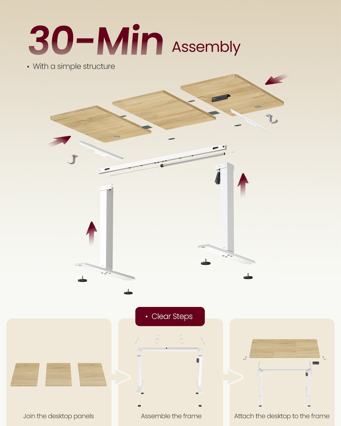 Electric Standing Desk, Height Adjustable Desk, Sedentary Reminder - image 27