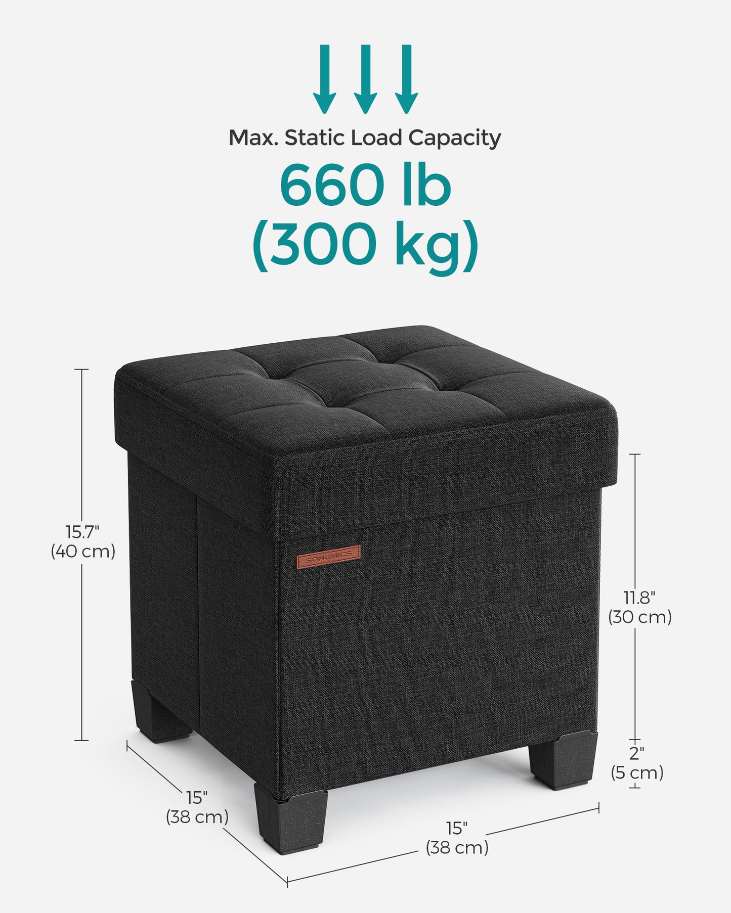 Small Ottoman Foot Rest with Legs - image 5