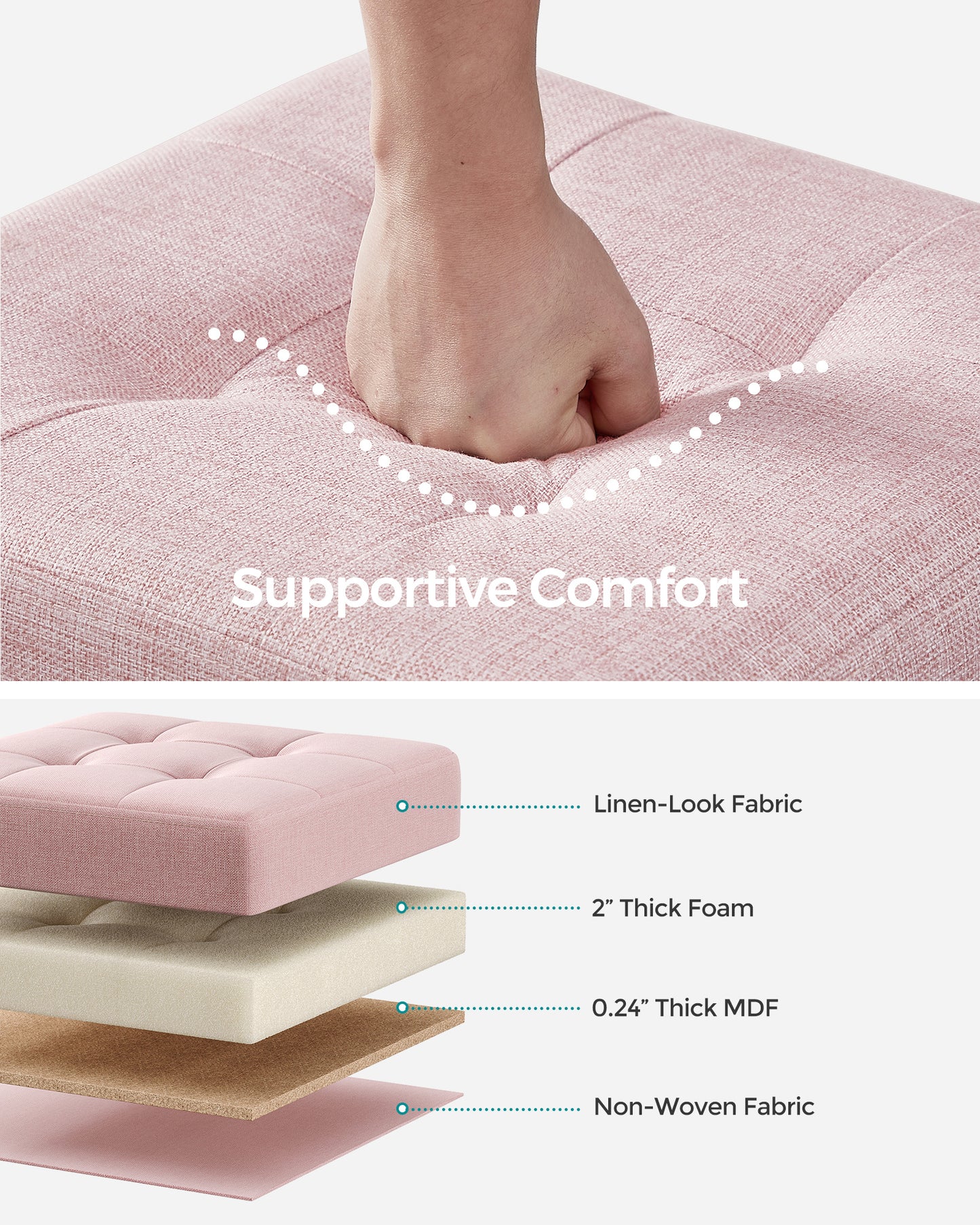 Small Ottoman Foot Rest with Legs - image 9