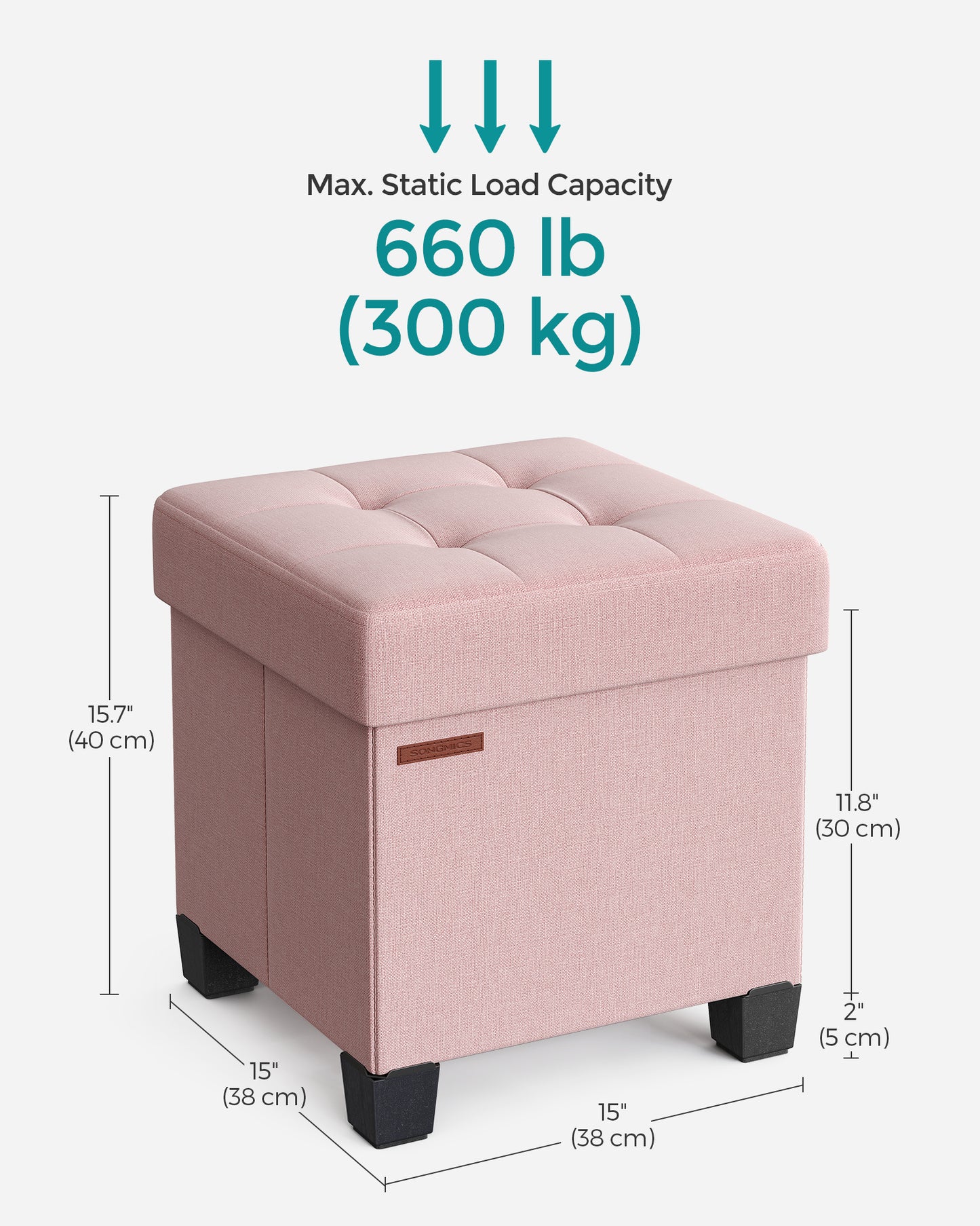 Small Ottoman Foot Rest with Legs - image 11