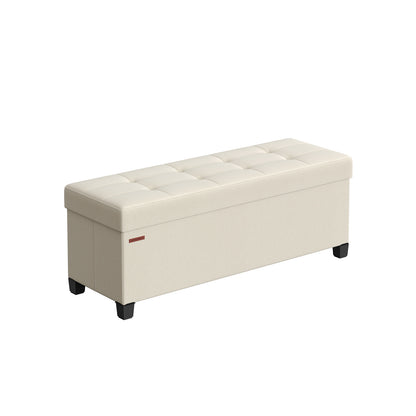 43" Wide Small Storage Ottoman with Legs