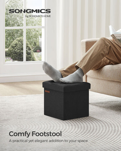 11.8 Inches Small Folding Storage Ottoman Cube