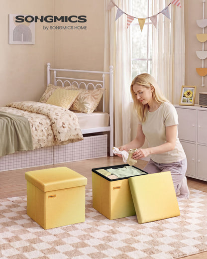Folding Storage Ottoman Bench - image 13