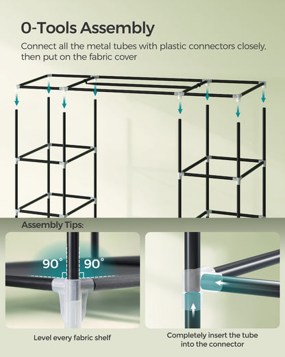 Closet Wardrobe with Non-Woven Fabric Cover - image 5