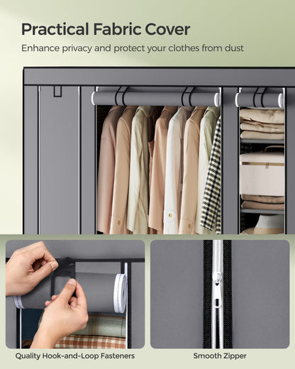 Closet Wardrobe with Non-Woven Fabric Cover - image 7