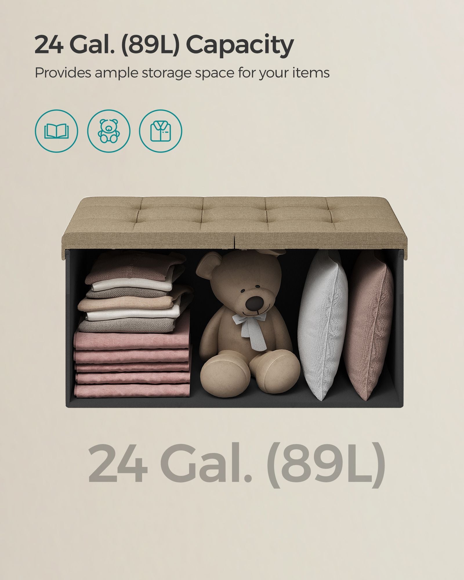 Storage Ottoman with Flipping Lid - image 20