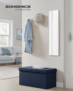 76 cm Storage Ottoman, Foldable Storage Bench with Flipping Lid, 300 kg Load Capacity, for Entryway