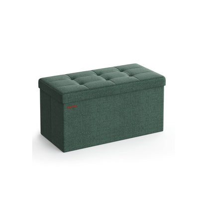 38 x 76 x 38 cm Foldable Small Storage Ottoman Ink Black - image 9