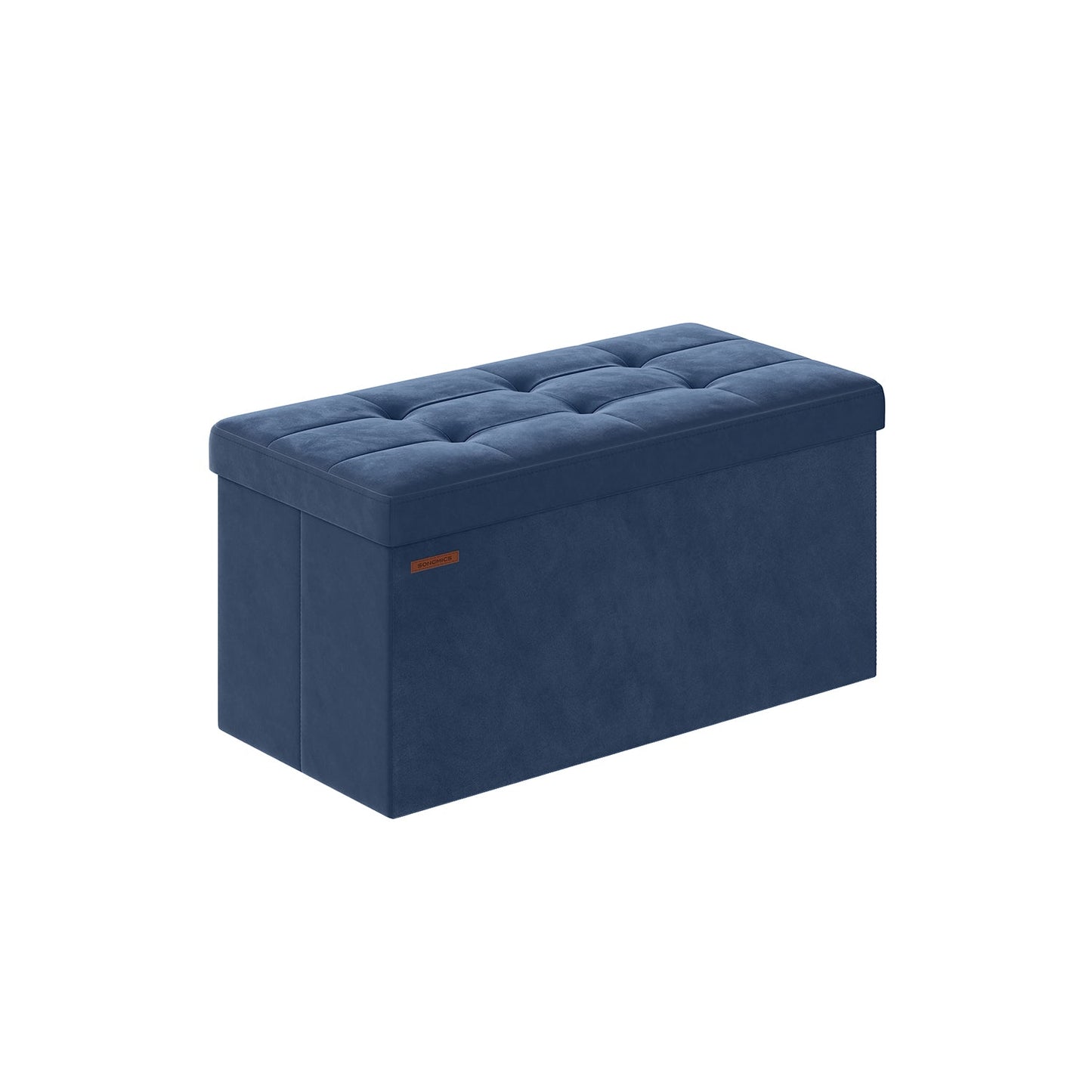 38 x 76 x 38 cm Foldable Small Storage Ottoman Ink Black - image 16