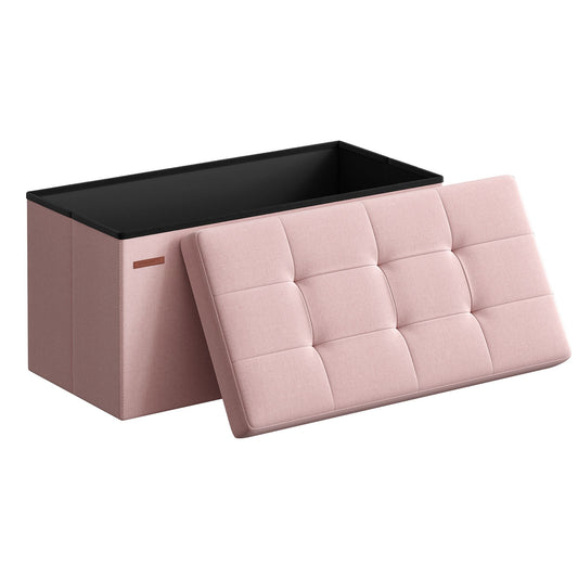Mazie Collection - 30 Inches Folding Storage Ottoman Bench - HWLEXTRA 