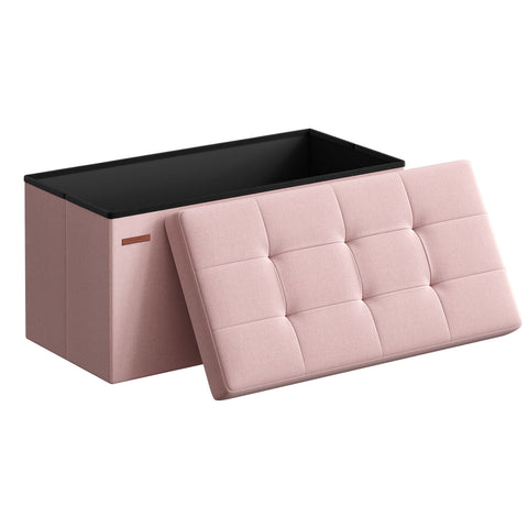 Mazie Collection - 30 Inches Folding Storage Ottoman Bench