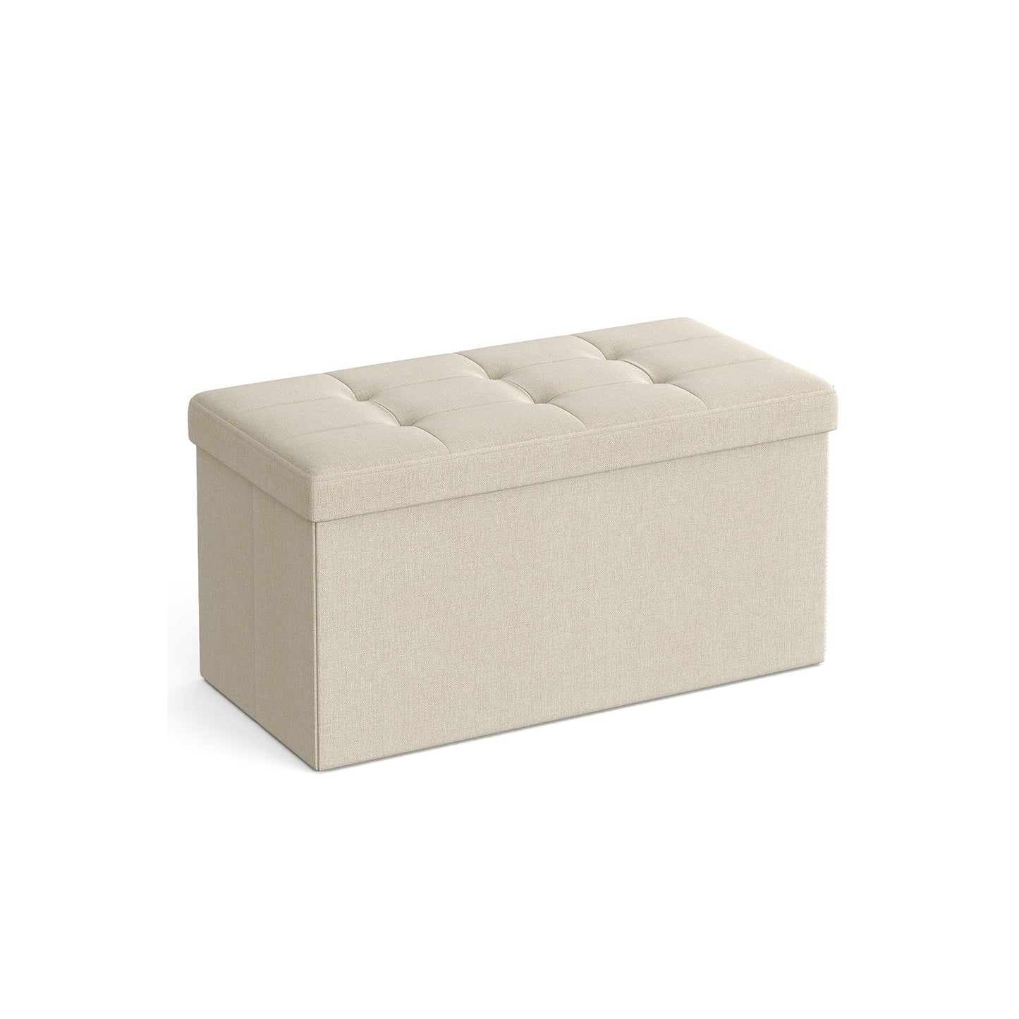 38 x 76 x 38 cm Foldable Small Storage Ottoman Ink Black - image 22