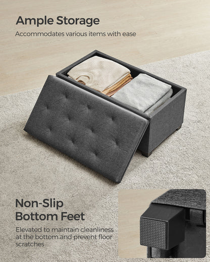 Storage Ottoman Bench with Legs, Load up to 660 lb - image 7