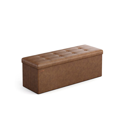 110 cm Ottoman Storage Box Dark Grey - image 10