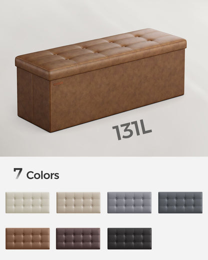 110 cm Ottoman Storage Box Dark Grey - image 16