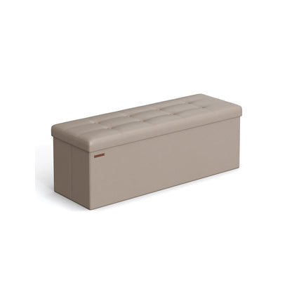 110 cm Ottoman Storage Box Dark Grey - image 17