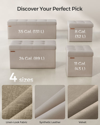 110 cm Ottoman Storage Box Dark Grey - image 23