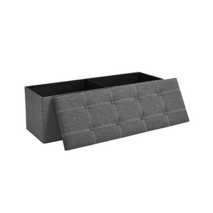 43 Inches Folding Storage Ottoman Bench Dark Gray - image 10