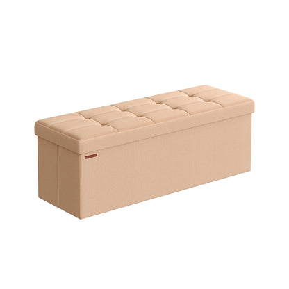 38 x 76 x 38 cm Foldable Small Storage Ottoman Ink Black - image 43