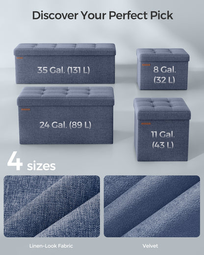 MAZIE Collection 43'' Folding Storage Ottoman Bench