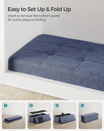 MAZIE Collection 43'' Folding Storage Ottoman Bench