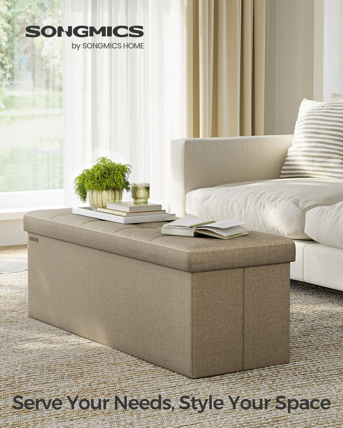 MAZIE Collection 43'' Folding Storage Ottoman Bench