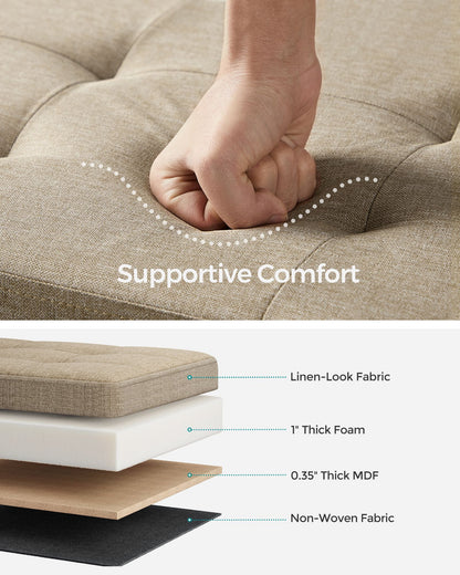 MAZIE Collection 43'' Folding Storage Ottoman Bench